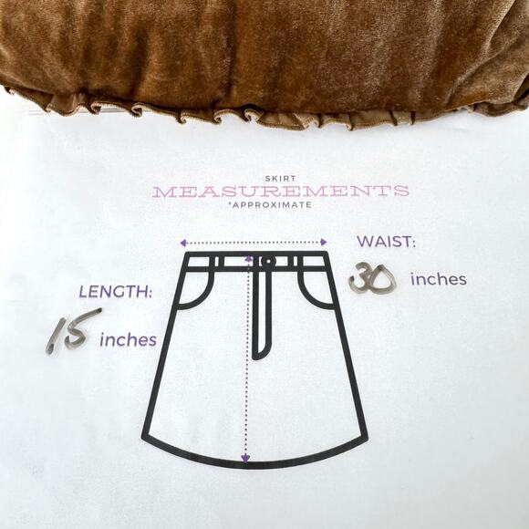 Umgee Womens Tiered Ruffle Midi Skirt Size L Velour Winter Festive Boho Gold - Picture 6 of 6